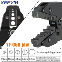 Câble de fil coaxial borne hexagonale pince à sertir brasage optique BNC Surveillance vidéo Terminal YF-05H OEM personnalisable