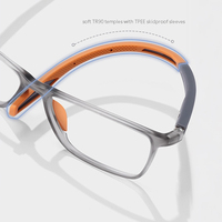 Jiojew Lunettes de sport ultra légères pour étudiants myopes Lunettes de prescription TR90 Lunettes de vue optiques Montures pour hommes