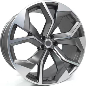 Ruedas Nuevas SRX para Automóviles de Pasajeros, 20" 22", Aleación de Aluminio, 5 Orificios, 5x112, 40 mm ET, para Audi Q8, Acabado Negro, Diseño Multirradio - Product Image 3