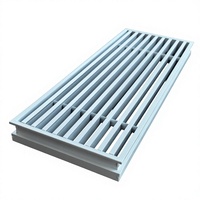Diffuseur linéaire réglable à fentes, grille de ventilation moderne pour extérieur, en alliage d'aluminium décoratif, pour plafond et mur, blanc