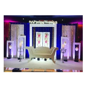 Escenario blanco de Boda Judía, decoración de escenario de boda Simple y raspadora de Alemania, exclusivo, Estados Unidos, escenarios de recepción de bodas - Product Image 1