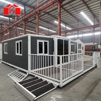 Großhandelspreis 20ft Erweiterbares Stahl-Sandwichpanel-Containerhaus 4 Schlafzimmer Modernes Vorgefertigtes Haus Modulare Kabine Hotel/Campingplatz