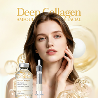Sérum Anti-rides et Éclaircissant OEM pour Soins de la Peau, Ampoule Visage au Collagène Profond et Peptides Naturels, Effet Lifting et Raffermissant, Marque Privée, 40ml