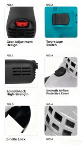 Micro moteur industriel en cuivre pur sans fil, design ergonomique, interrupteur <span class=keywords><strong>à</strong></span> glissière, <span class=keywords><strong>meuleuse</strong></span> d'angle pour carrelage, coupe et rainurage - Product Image 6