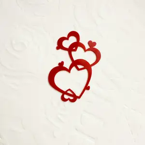 New ins style Design Heart-shaped Acrylic L love you Disc Cake topper Cake Decoration for Happy Valentine's Day