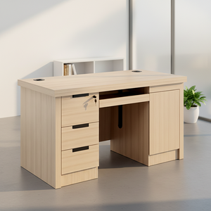 Escritorio Ejecutivo Resistente de Tres Cajones con Cerradura de Contraseña, Gran Capacidad de Almacenamiento, Gabinete Lateral, Escritorio de Estudio para Hospital, Adultos, Tablero E0 - Product Image 2