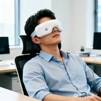 Masseur oculaire intelligent avec compression d'air, thérapie par compresse chaude et froide pour le syndrome de l'œil sec, la blepharite, aide au sommeil