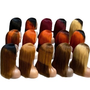 Peluca <span class=keywords><strong>de</strong></span> encaje <span class=keywords><strong>frontal</strong></span> <span class=keywords><strong>de</strong></span> color bob 13x4 para comercio transfronterizo en Europa, Estados Unidos y África - Product Image 6
