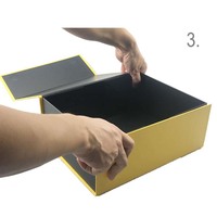 Boîtes cadeaux pliables classiques de luxe les plus vendues, avec revêtement UV, cadre photo, pelliculage mat et doublure en éponge