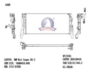 Sistema de Refrigeración Automotriz 17117617638, Radiador de Agua para Automóvil BMW <span class=keywords><strong>Mini</strong></span> <span class=keywords><strong>Cooper</strong></span> S Countryman F60 <span class=keywords><strong>Cooper</strong></span>, Repuestos 44096 - Product Image 2