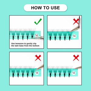 Lông Mi Hai Lớp 6D Camellia PREMADE người hâm mộ dịch vụ 320 người hâm mộ PREMADE khối lượng fan pointy tổng hợp Camellia Lash mở rộng - Product Image 4