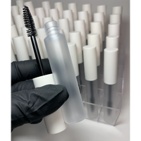 Bouteilles en verre dépoli pour gloss et mascara, vides, avec bouchon à vis ambré, contenants cosmétiques de haute qualité pour perruques