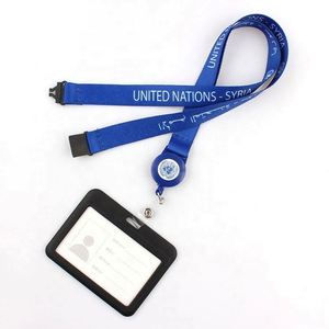 Nylon ID Card Holder with Retractable Lanyard - Product Image 2