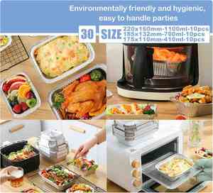 Hot Sale 300ml PP 10oz Aluminum <b>Foil</b> <b>Container</b> Food Packaging Disposable Microwavable Food Grade Cooking Meal Take Away Tray Lid - Product Image 4