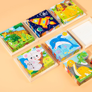 Factory Hot Sale 3D Cube <strong>Wooden</strong> Cartoon Puzzle Jigsaw <strong>for</strong> 5-7 Years <strong>Old</strong> Kids Educational <strong>Toy</strong> <strong>6</strong> Sides - Product Image 6