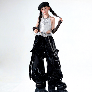 Tenue de danse <span class=keywords><strong>jazz</strong></span> pour filles, vêtements de performance tendance et élégants, looks de défilé pour jeunes filles, style hip-hop streetwear - Product Image 4