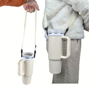 Accessoires pour bouteilles et gobelets Owala Stanley de 20oz, 30oz, 32oz, 40oz : Cordon en silicone avec anneau, support de transport bandoulière - Product Image 3