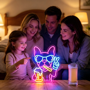 Lampe néon en acrylique en forme de chien LED, étanche, personnalisable, lampe décorative pour la décoration de la maison - Product Image 4