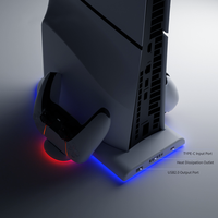 Support de base multifonctionnel de refroidissement et de charge pour console de jeu PS5 Slim et manettes – Meilleures ventes