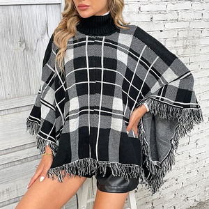 Knitwear Women Cable Knit Cape <strong>Poncho</strong> Knitted Sweater Tops <strong>Jumper</strong> Knit - Product Image 3