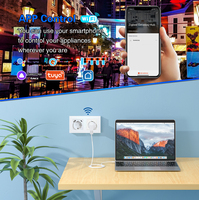 Prise murale intelligente double UBARO 153 mm Tuya WiFi avec ports de charge USB A+C, panneau en verre 16A, moniteur de puissance, compatible Alexa et Alice