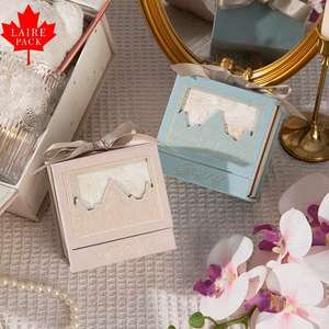 Boîte à bonbons de mariage de style château carré européen LAIRE, estampage dorée, banquet, boîte à bonbons à main, luxe léger, cadeau d'anniversaire exquis - Product Image 4