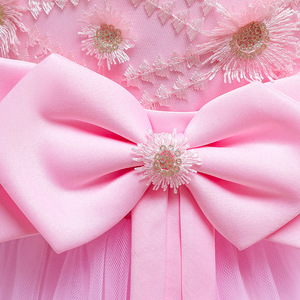 Robe longue de soirée pour grandes filles, style princesse, épaules dénudées, avec nœud, pour spectacle scénique et fête d'anniversaire - Product Image 6