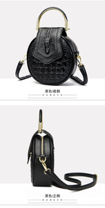 Wholesale Fashion Trendy Round Handbags Ladies PU Leather Pattern <b>Bag</b> Young Lady Round Purses <b>Bags</b> - Product Image 4
