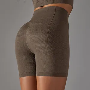 Sản phẩm hot phụ nữ cao eo xà cạp liền mạch giảm béo tập thể dục phòng tập thể dục Yoga rửa quần short ryderwear chạy quần ngắn