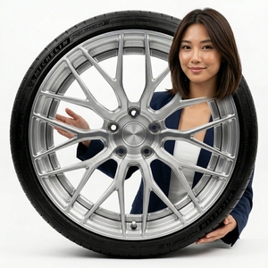 Rines <span class=keywords><strong>de</strong></span> Aluminio Forjado Plateados para Automóvil, Diseño Cóncavo, Mejora <span class=keywords><strong>de</strong></span> Rendimiento - Product Image 3