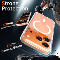 Coque de téléphone portable magnétique personnalisée antichoc transparente anti-rayures et anti-jaunissement de 2 mm de haute qualité pour iPhone 18 17 16 Pro Max