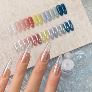 Cristal Placage Fée Aurora Poudre À <span class=keywords><strong>Ongles</strong></span> Clair De Lune Perle <span class=keywords><strong>Blanc</strong></span> Super Brillant Chrome Sirène Paillettes Poussière Nail Art Poudre - Product Image 6