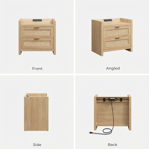 <span class=keywords><strong>Table</strong></span> <span class=keywords><strong>de</strong></span> chevet moderne en bois avec port <span class=keywords><strong>de</strong></span> charge USB et prise électrique pour chambre à coucher, salon, rangement, <span class=keywords><strong>table</strong></span> <span class=keywords><strong>de</strong></span> <span class=keywords><strong>nuit</strong></span> - Product Image 3