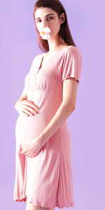 Gonna donna <span class=keywords><strong>incinta</strong></span> <span class=keywords><strong>per</strong></span> dormire abito estivo in stile leggero vestito Postpartum adatto <span class=keywords><strong>per</strong></span> l'allattamento - Product Image 4