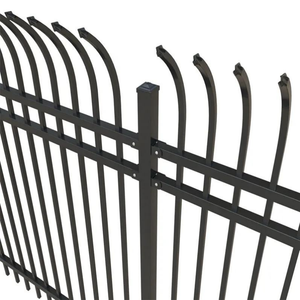 Panel de Barrera Metálica Corrugada Negra, Económico, Elegante y Resistente, con Parte Superior Curvada, para Aislamiento y Seguridad en Exteriores - Product Image 3