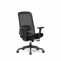 Chaise de bureau à dossier mi-haut en maille respirante, réglable en hauteur, avec support lombaire et accoudoirs fixes pour les espaces de travail
