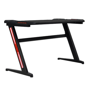 Bureau de jeu ergonomique avec pieds en métal, table de travail, lumières LED, ordinateur de bureau, bureau de jeu RGB, vente chaude - Product Image 2