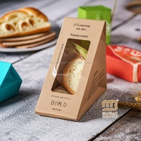 Boîte d'emballage personnalisée pour aliments, imprimée, pour croissants, chips, pain, gaufres, œufs, toasts, sandwichs, petit-déjeuner, boîte à sandwichs aux œufs