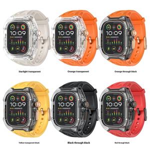 Funda Transparente Estilo Richard y Correa de TPU para Apple Watch S11 46mm Ultra 49mm SE 44mm, Correa de Reloj Resistente a Arañazos - Product Image 6