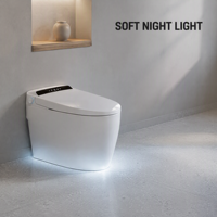 Toilette intelligente avec bidet intégré, affichage numérique, mémoire double utilisateur, lavage à l'eau chaude, siège chauffant, chasse d'eau automatique, buse autonettoyante