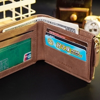 Dompet Pria Pendek Merek BABORRY Baru Dompet Pria Kulit PU Dompet Tempat Kartu Dompet Ritsleting Pria Fashion Tas Koin Pria