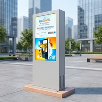 Écran publicitaire extérieur de 55 pouces écran électronique haute luminosité étanche vertical écran d'affichage HD