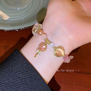 Candy Imitation Natural Jade Beads <b>Bracelet</b> for Women Round <b>Beaded</b> Sweet Lollipop Pendant Handmade Crystal <b>Bracelet</b> for Women - Product Image 5