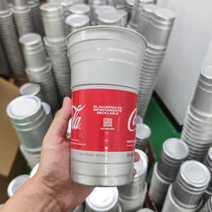 Nouvelle tasse de bière de fête 26 oz tasses en aluminium réutilisables tasses en aluminium jetables tasse en aluminium durable empilable avec Logo - Product Image 2