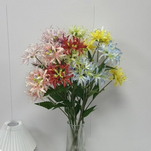 Bouquet de fleurs artificielles Lycoris Radiata en soie, lys araignée rouge, décoration pour la maison, accessoires de photographie en extérieur - Product Image 2