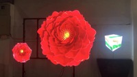 Layar Led kipas Hologram Wifi 3D untuk iklan 3d CNS-G20 198cm ukuran besar kipas Hologram 8 pisau hitam layar Led dalam ruangan