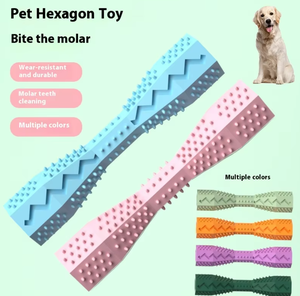 Juguete Masticable para Perros, Barra Hexagonal Divertida con Dispensador de Comida, Juguete para Limpiar los Dientes y Masticar - Product Image 2