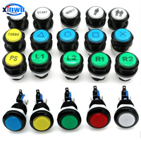 Bouton poussoir en plastique lumineux LED XINWA Modèle 275 5V 12V 32mm pour machines d'arcade et d'amusement (accessoires de sélection de pièces)