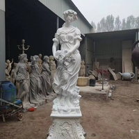 Statue de déesse en fibre de verre faite à la main, design Art Déco, couleur personnalisée, art moderne, sculpture pour cour extérieure ou maison