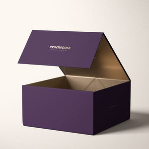 Boîte cadeau rigide personnalisée avec impression, boîte d'emballage cadeau, cadeaux en gros, boîte cadeau magnétique pliable avec couvercle magnétique - Product Image 1